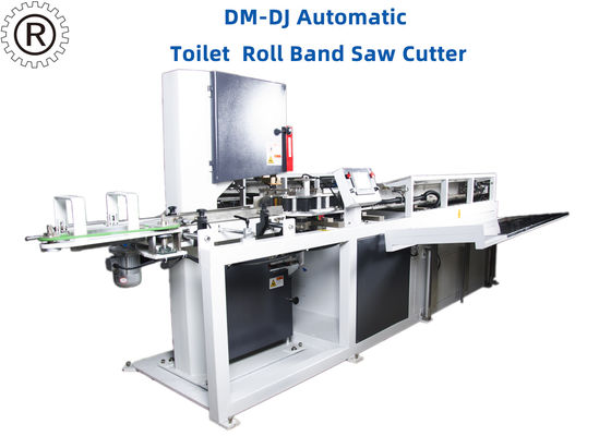 کیفیت  7.5KW 0.6Mpa Automatic Band Saw Cutting Machine For Toilet And Kitchen Roll کارخانه