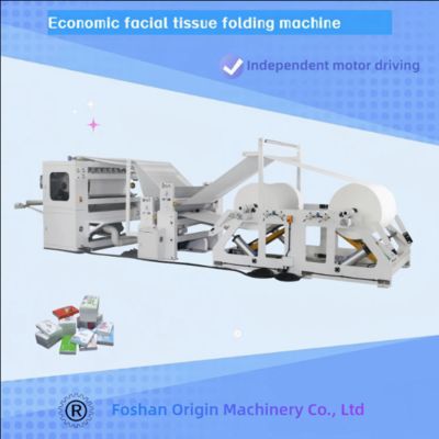 Used V fold facial tissue folding machine with high speed automatic packing machine