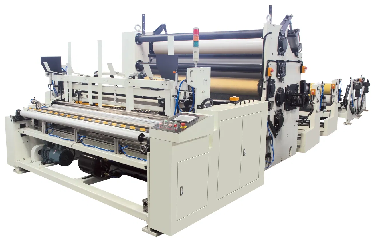خط توليد اتوماتيك توالت رول / دستمال آشپزخانه Jrt Maxi Rewinding Machinery 0