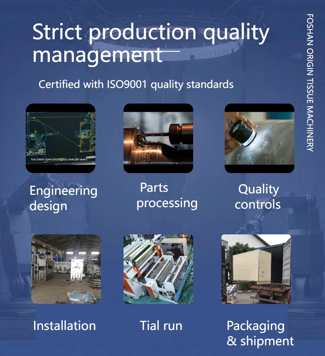 خط توليد اتوماتيك توالت رول / دستمال آشپزخانه Jrt Maxi Rewinding Machinery 4